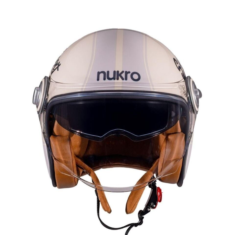 Nukro B-108 Super Sport Cream-Grey Açık Kask