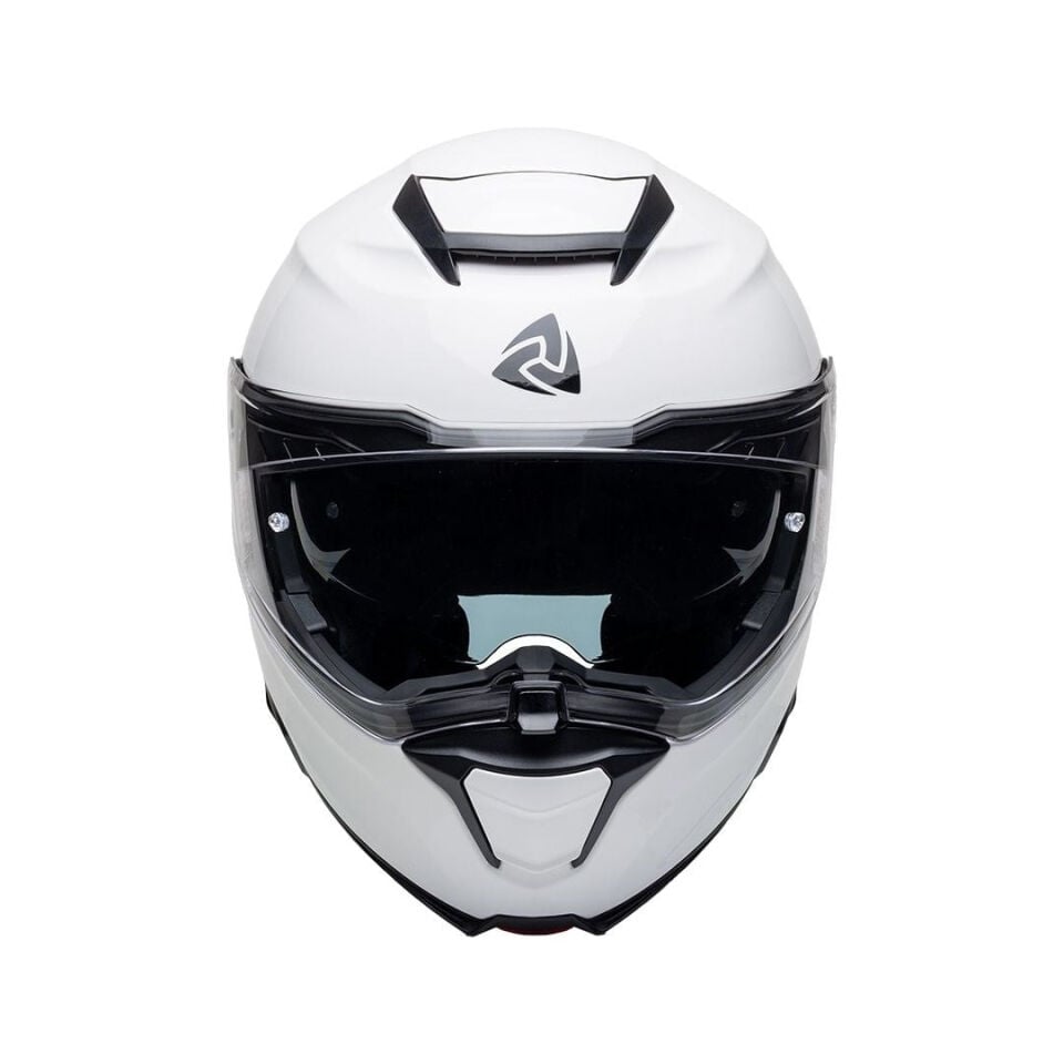 Nukro 937-SV Solid Glossy White Çene Açılır Kask