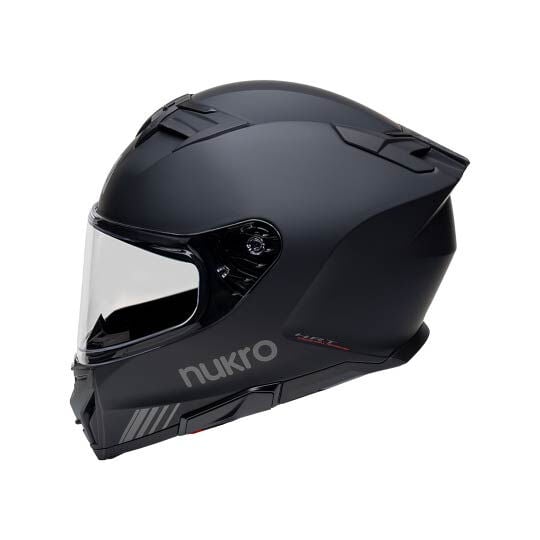 Nukro 912-SV Solid Matt Black Kapalı Kask