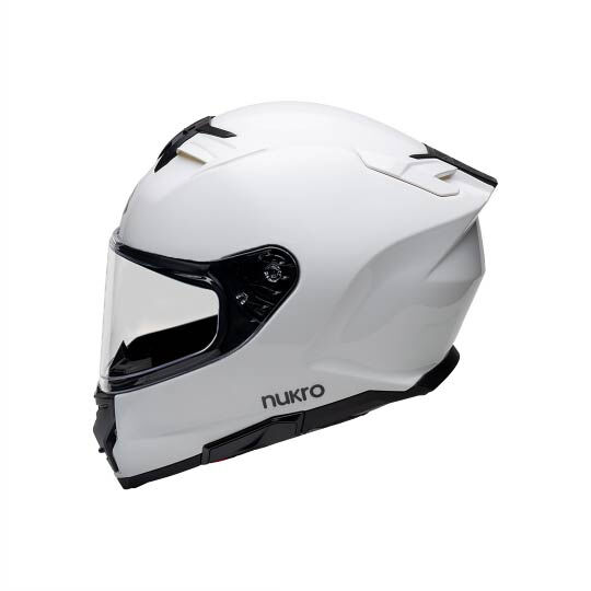 Nukro 912-SV Solid Glossy White Kapalı Kask