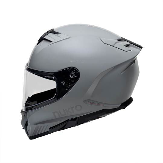 Nukro 912-SV Solid Glossy Gray Kapalı Kask