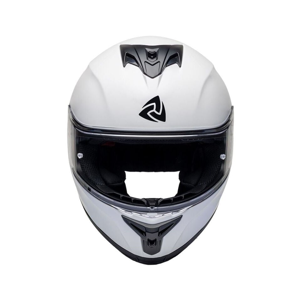 Nukro 986-A Solid Glossy White Kapalı Kask