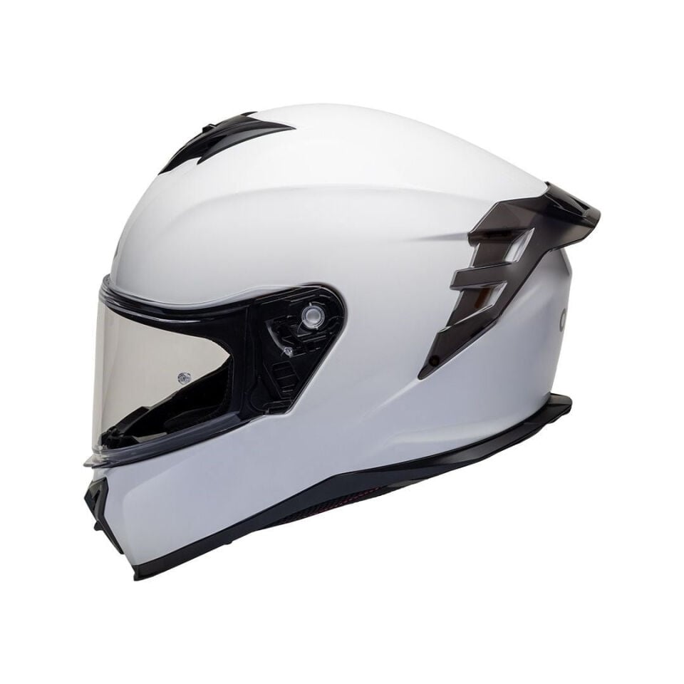 Nukro 986-A Solid Glossy White Kapalı Kask