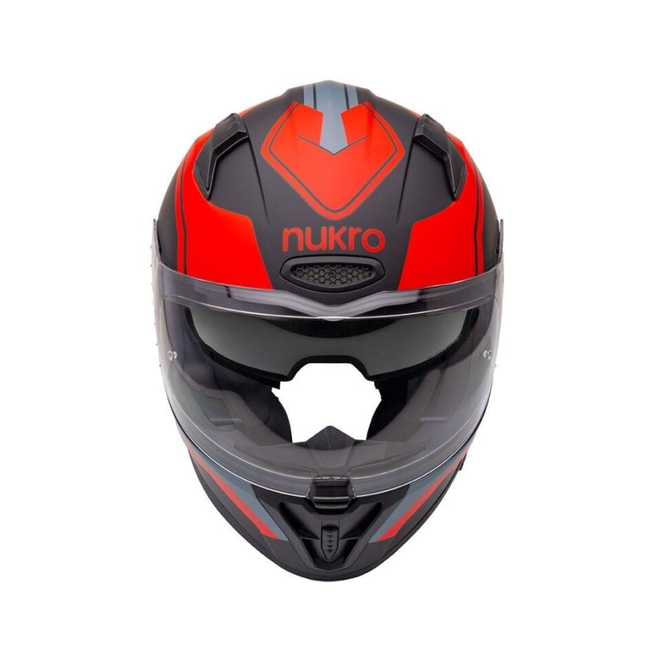 Nukro B-506 Stars Black-Red-Yellow Kapalı Kask