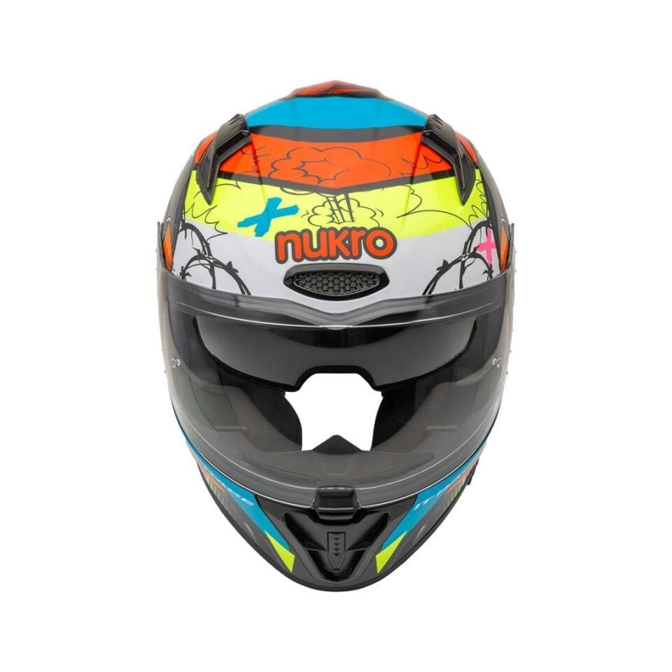 Nukro B-506 Kong Black-Red-Yellow Kapalı Kask