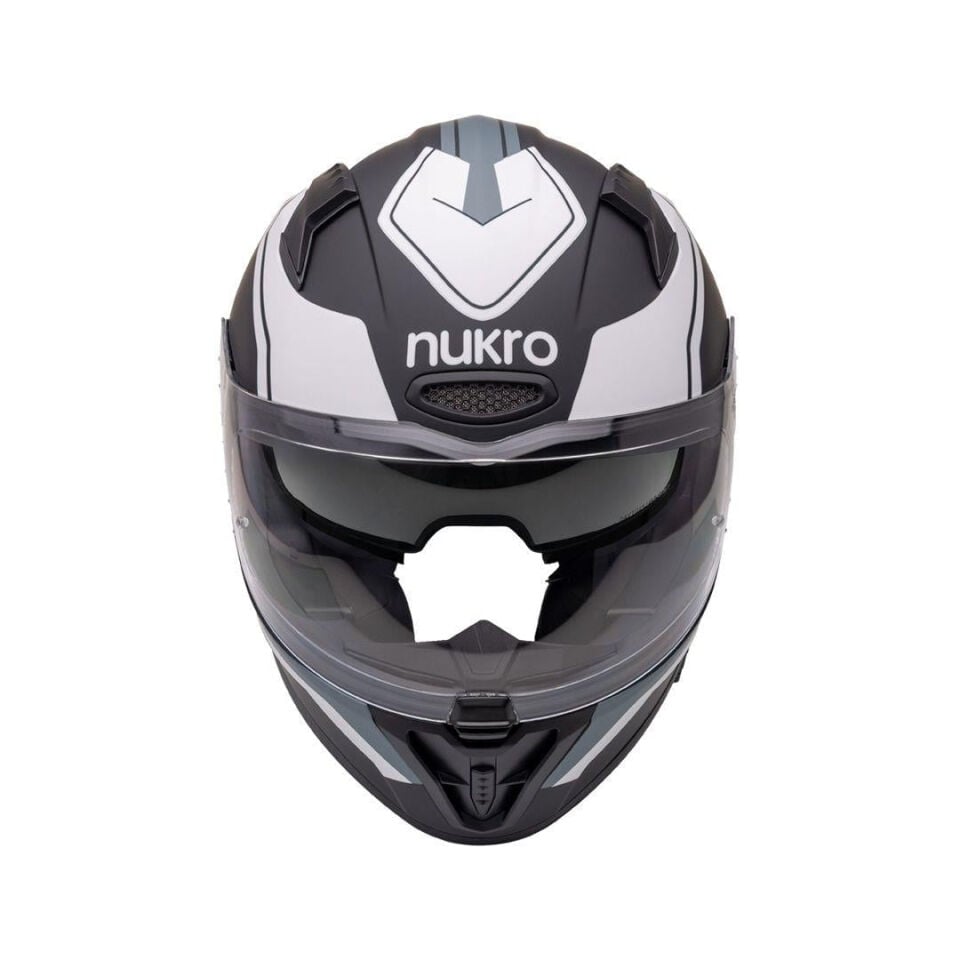 Nukro B-506 Fast Black-Silver Kapalı Kask
