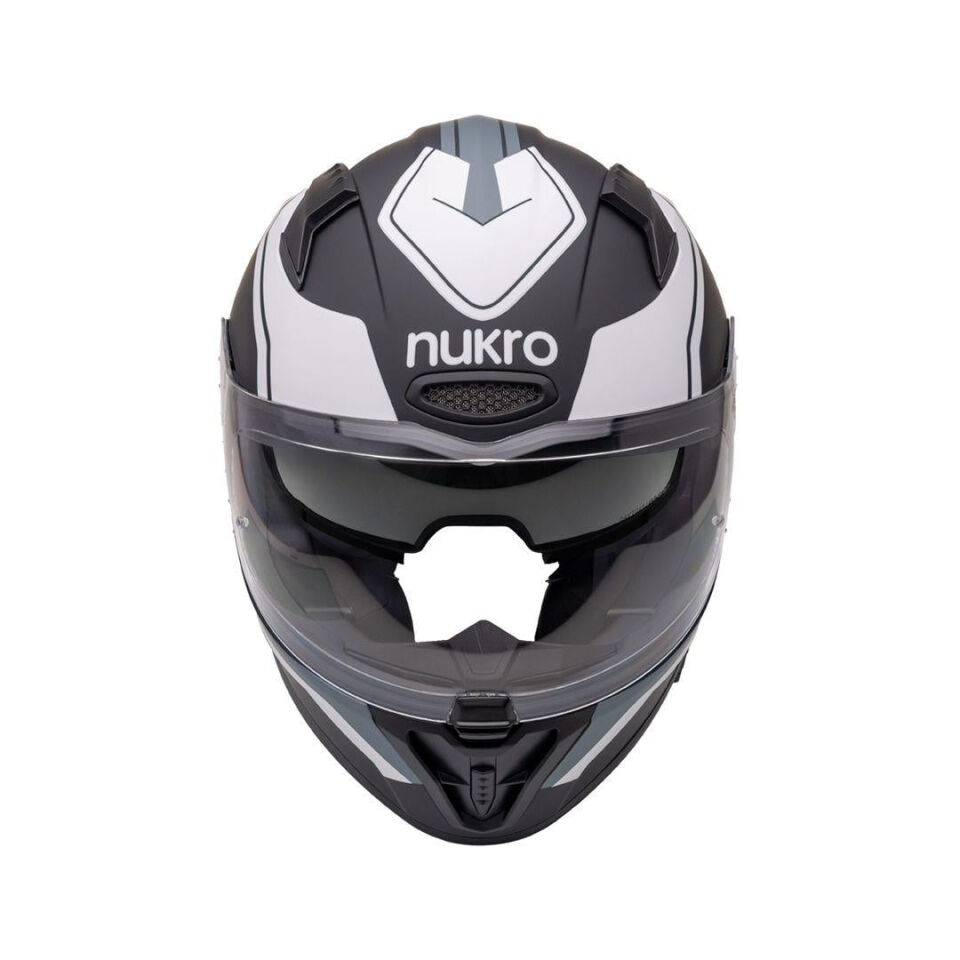 Nukro B-506 Fast Black-Silver Kapalı Kask