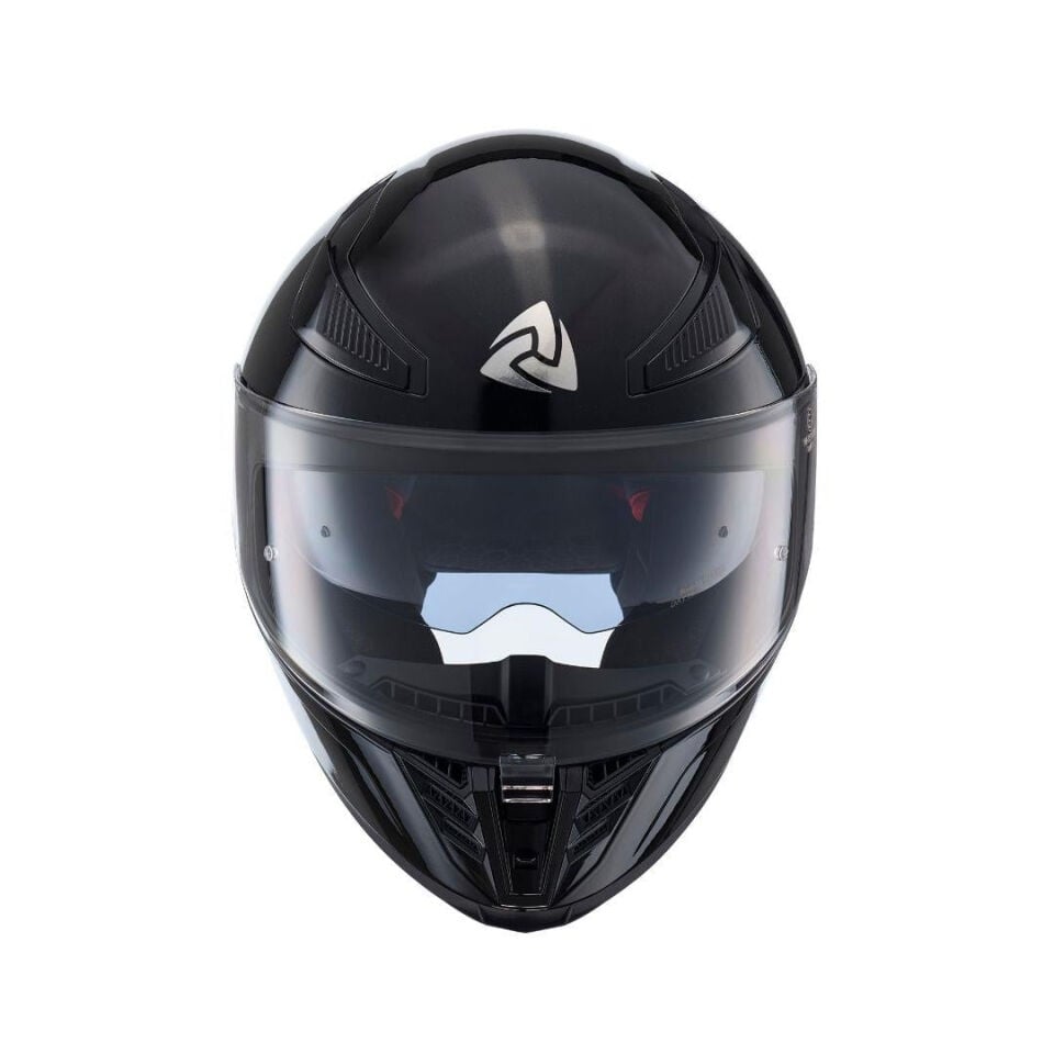 Nukro YM-853 Solid Gloss Black Kapalı Kask
